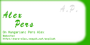 alex pers business card